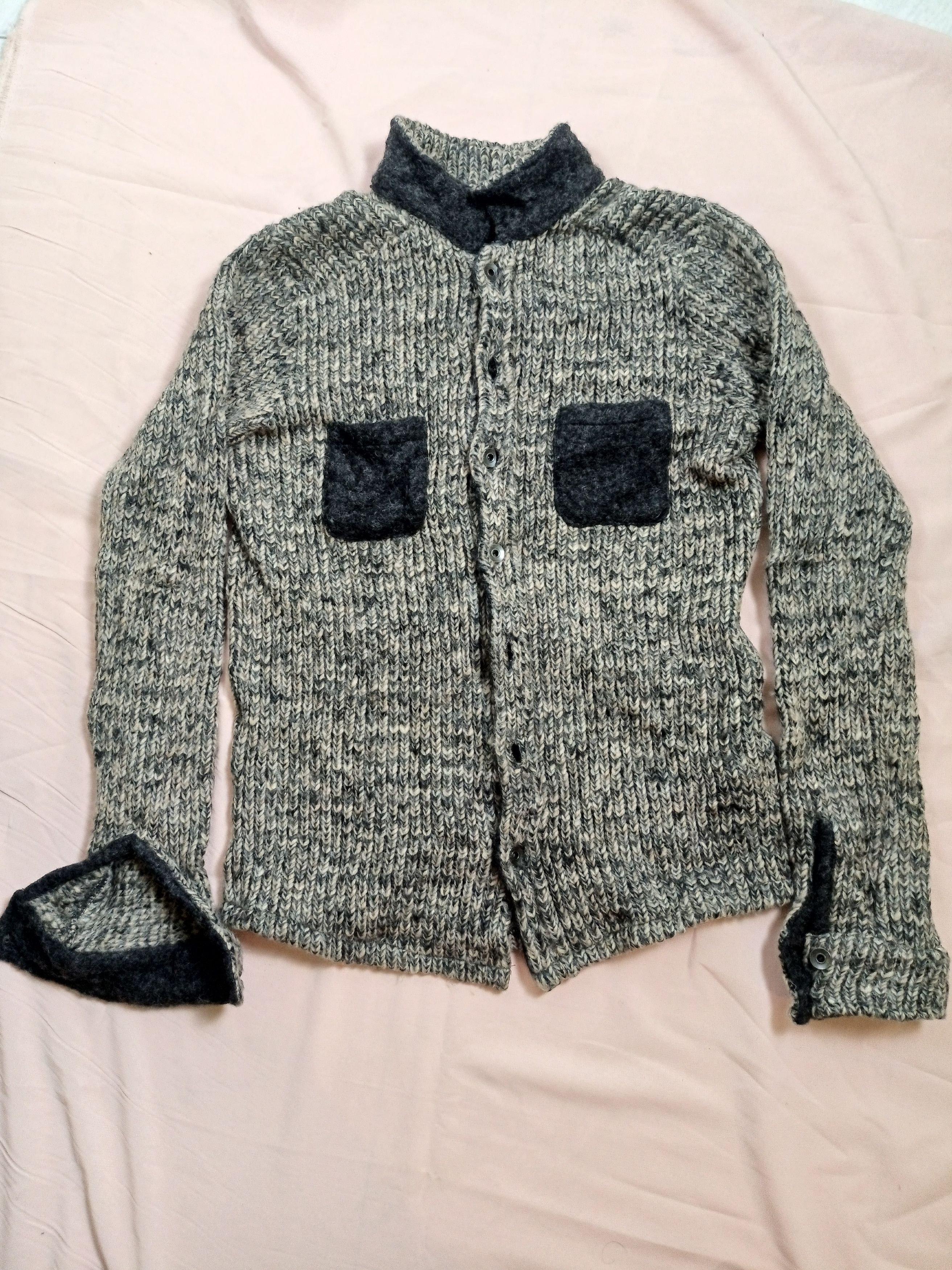 Designer × Zara Zara Man Knit Sweater Long Sleeves Button Up Size US L / EU 52-54 / 3 - 14 Thumbnail