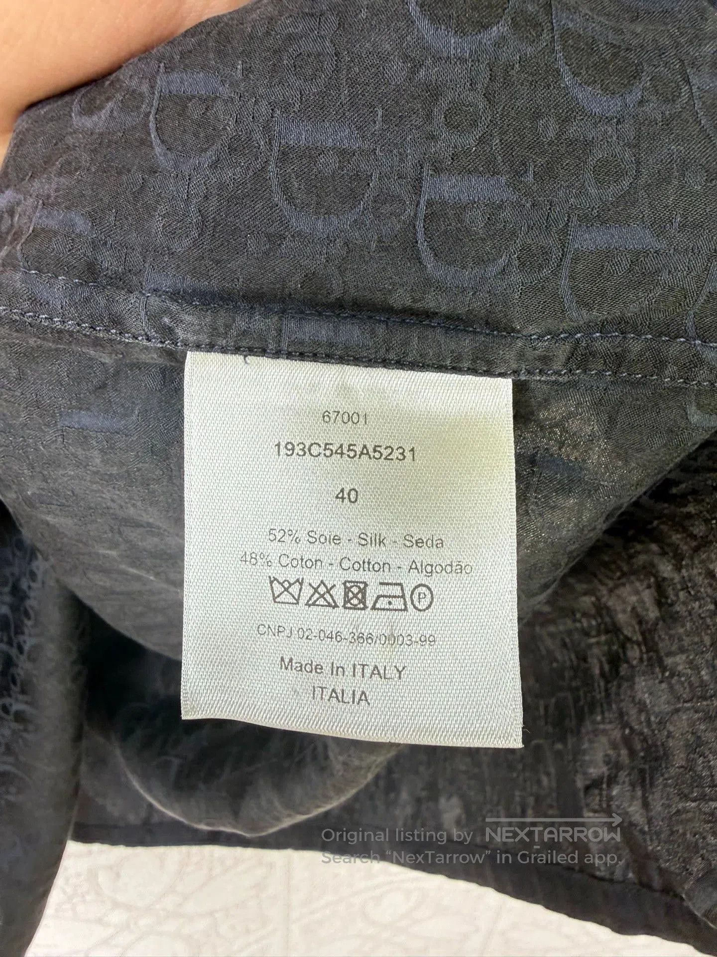 Dior Dior Short Sleeve Dark Patterned Shirt. Size US M / EU 48-50 / 2 - 3 Thumbnail