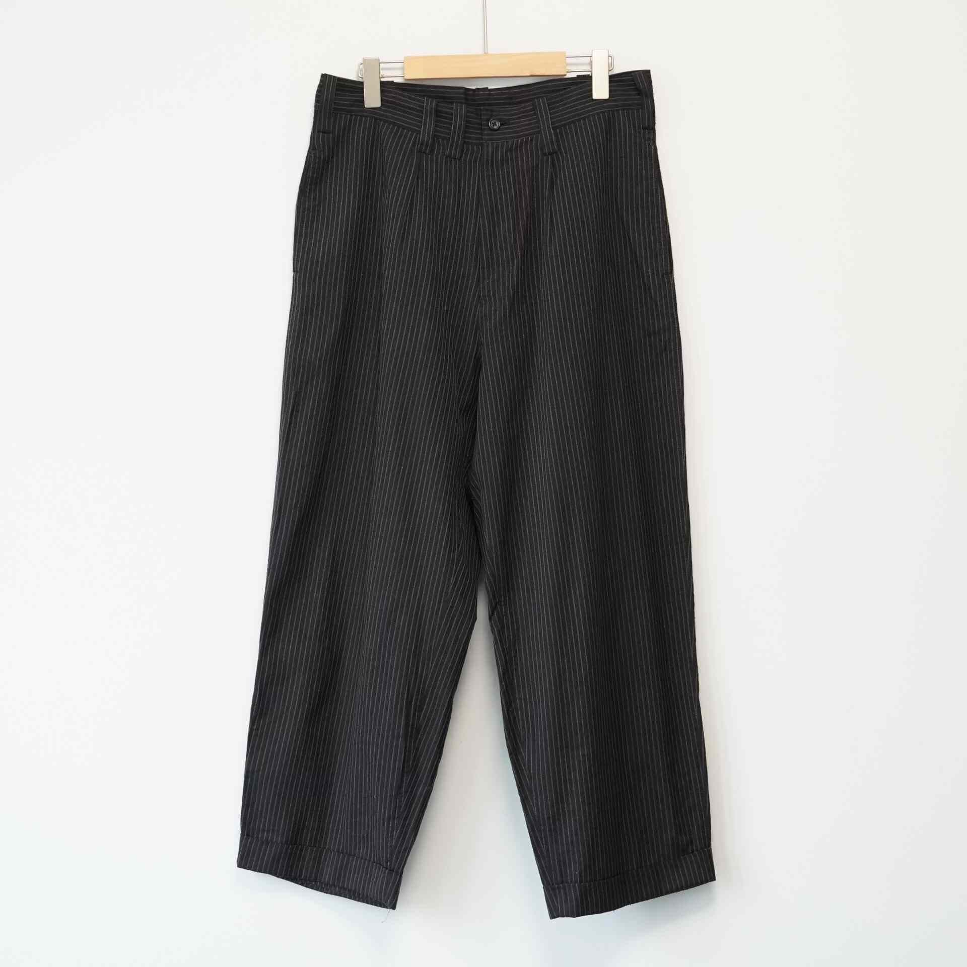 Yohji Yamamoto Yohji Yamamoto 96SS Pinstripe Embroidered Pants Size US 26 / EU 42 - 1 Thumbnail