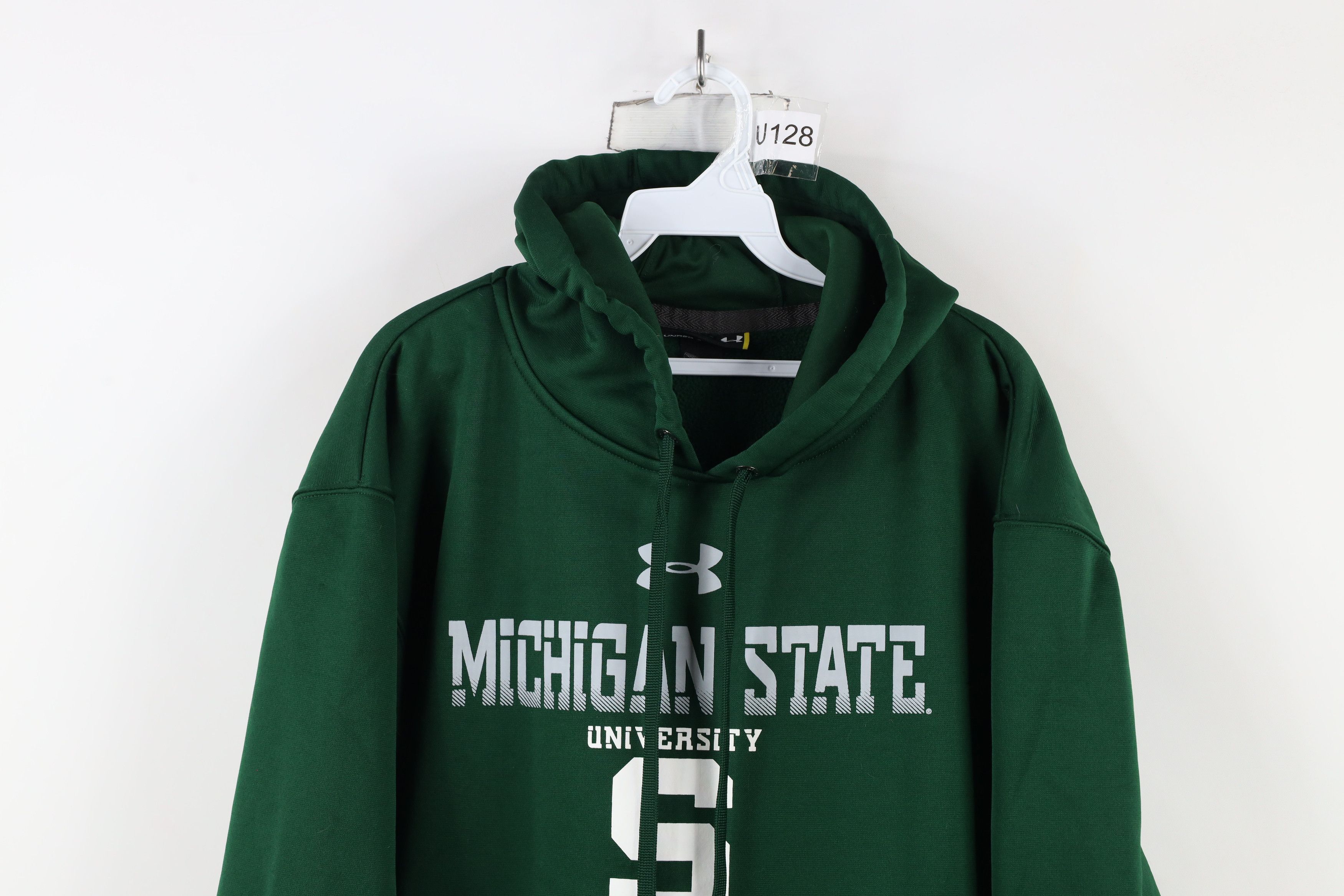 Under Armour × Vintage Under Armour Michigan State University Hoodie Sweatshirt Size US L / EU 52-54 / 3 - 2 Thumbnail