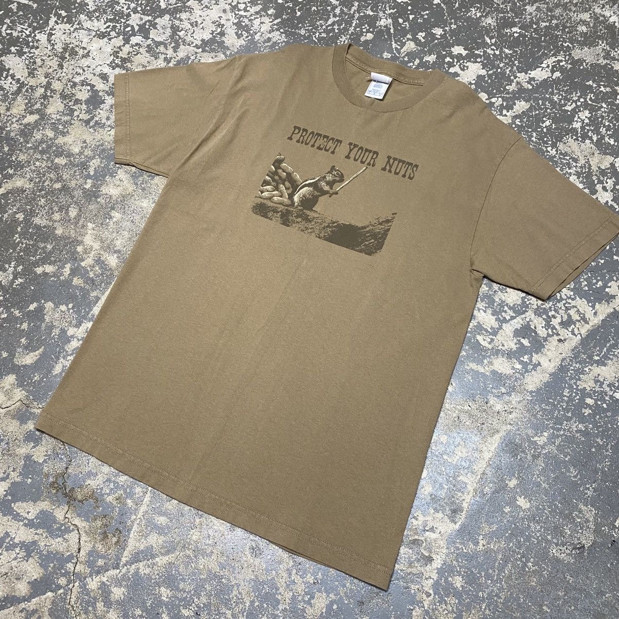 Japanese Brand × Vintage Vintage Protect Yours Nuts Squirrel Funny Parody Tshirt Size US L / EU 52-54 / 3 - 2 Thumbnail