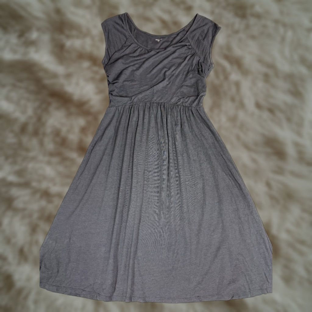 Vintage Garnet Hill Gray Sleeveless Dress Fit & Flare Casual Stretch Lined Sz 10 Size L / US 10 / IT 46 - 1 Thumbnail