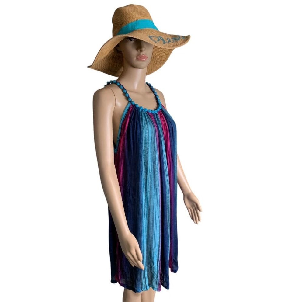 Handmade Vintage Hand Made Midi Summer Boho Tank Dress Women One Size Size ONE SIZE - 1 Thumbnail