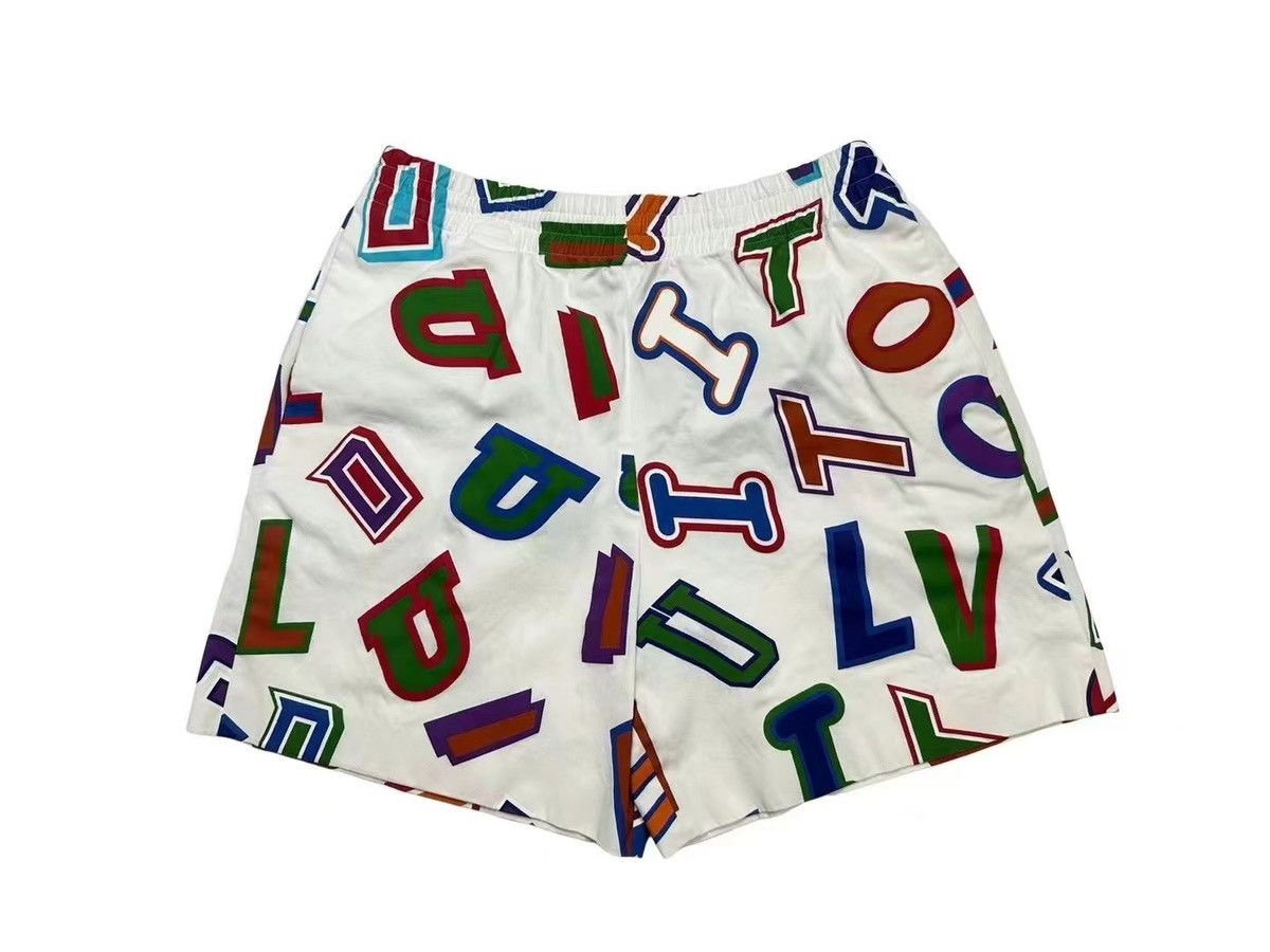 Louis Vuitton × NBA Louis Vuitton x NBA Letter Printed Shorts Size US 34 / EU 50 - 2 Thumbnail