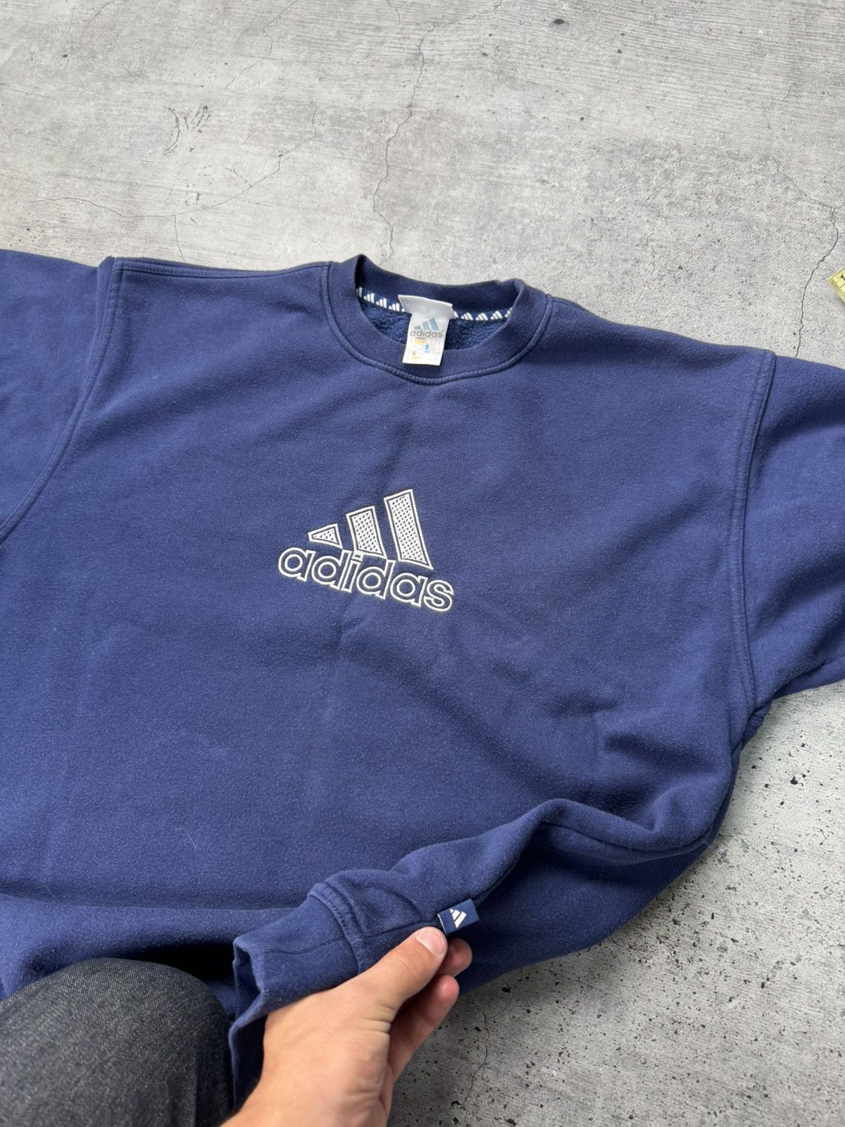 Adidas Adidas Big Logo Vintage Baggy Sweatshirt Size US L / EU 52-54 / 3 - 7 Thumbnail