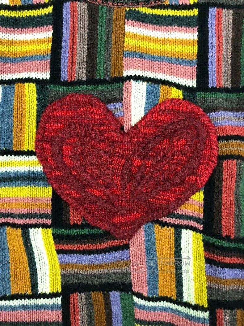 Dior Dior Colourful striped love cashmere sweater Size S / US 4 / IT 40 - 4 Thumbnail