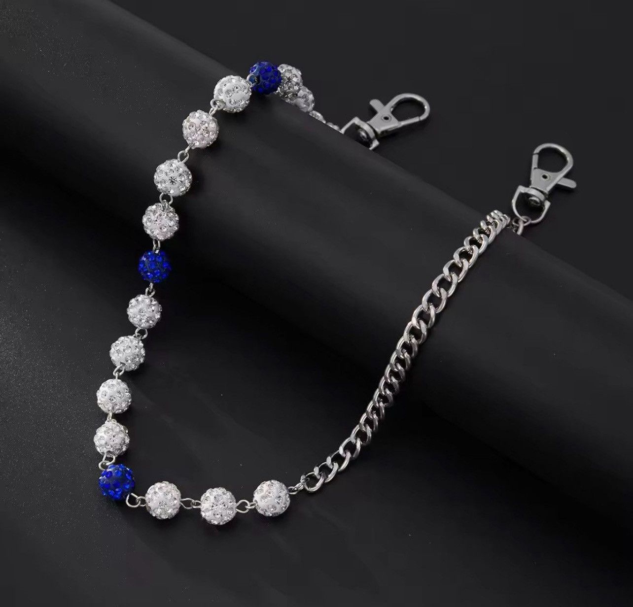 Jewelry Rhinestone Round Ball Pants Chain Size ONE SIZE - 2 Thumbnail
