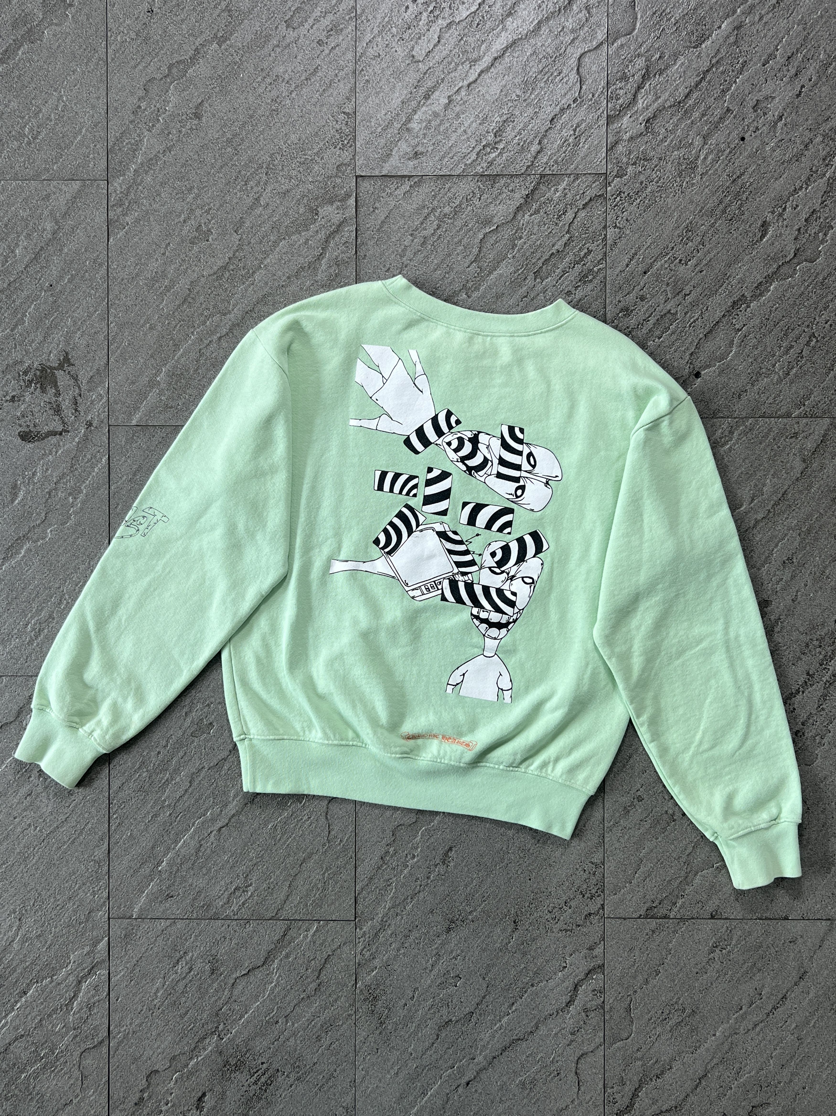 Chrome Hearts Chrome Hearts Matty Boy Mint Green Graphic Sweatshirt Size US M / EU 48-50 / 2 - 2 Thumbnail
