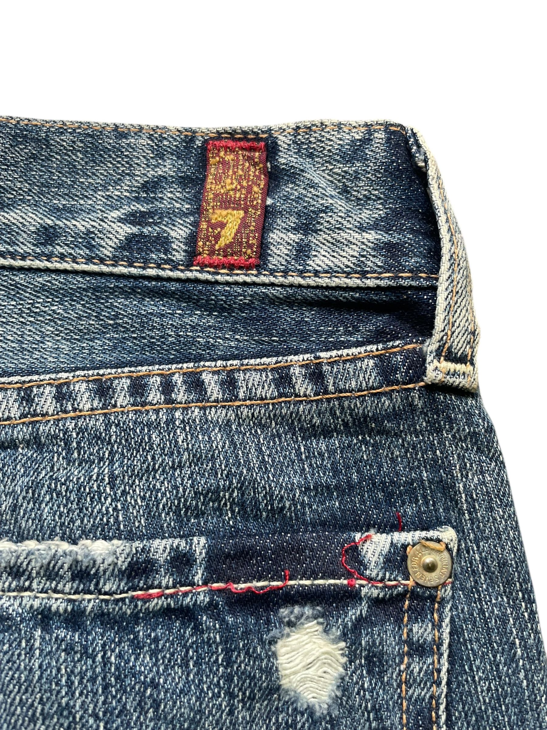7 For All Mankind Flare 7 For All Mankind Distresed Denim Size 29" - 6 Thumbnail