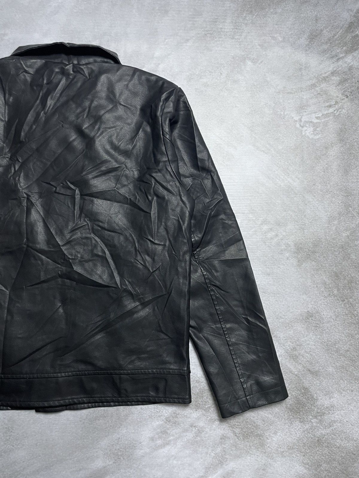 If Six Was Nine × Shein 2000’s Shein - Asymmetrical Leather Biker Jacket Size US L / EU 52-54 / 3 - 11 Thumbnail