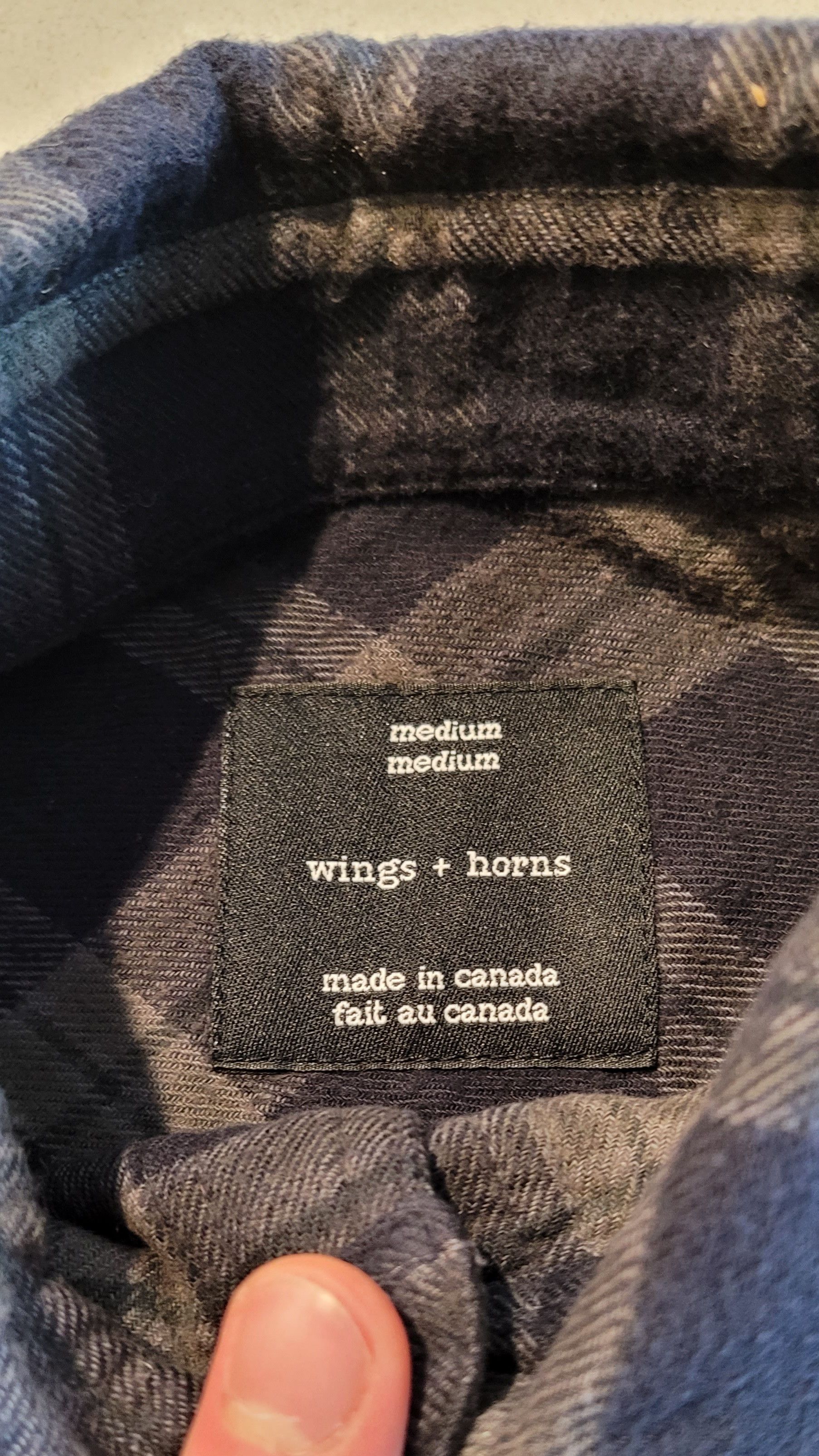 Wings + Horns WINGS + HORNS PLAID FLANNEL SHIRT - LONG SLEEVE - MEDIUM Size US M / EU 48-50 / 2 - 2 Thumbnail