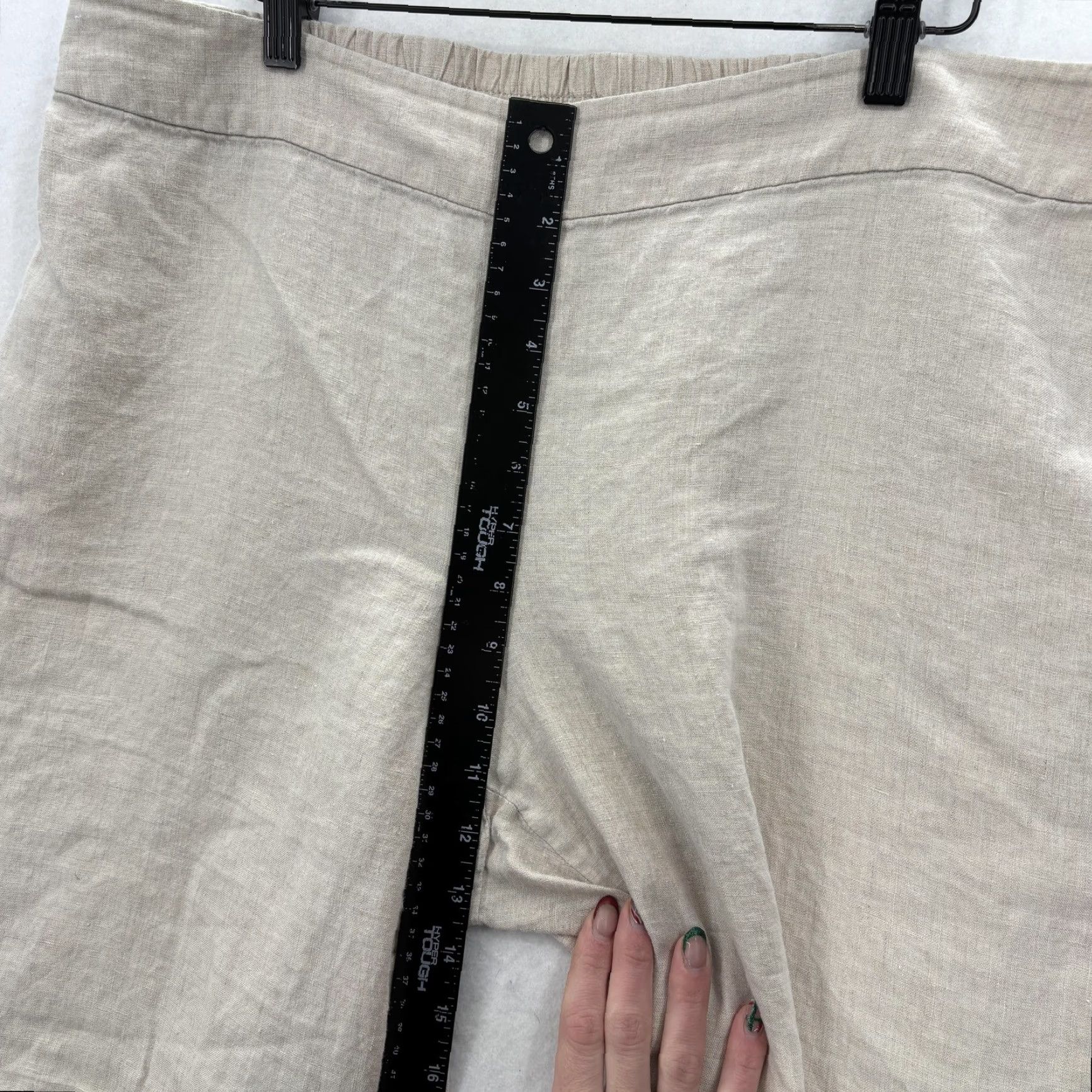 Eileen Fisher Eileen Fisher Pants Womens Large Beige Organic Linen Crop Tapered Pull On Casual Size 36" / US 14 / IT 50 - 7 Thumbnail