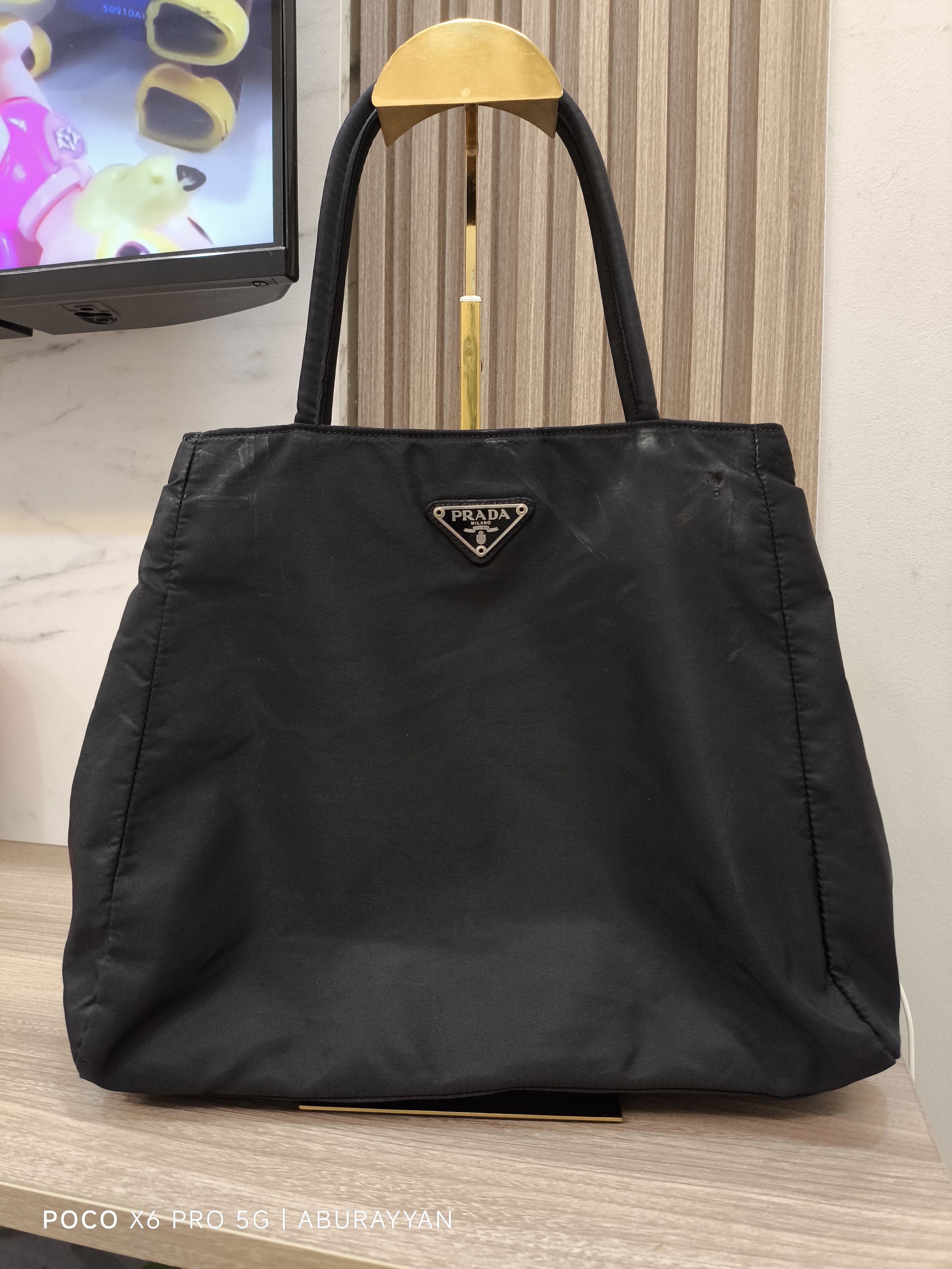 Prada Tessuto Nylon Black Shoulder Bag