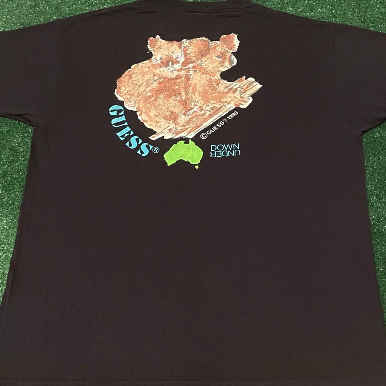 Guess VINTAGE Guess Down Under Koala Bear Nature VTG 1989 Shirt Mens XL Black 90s Animals Hip Hop Nature Mens Size US XL / EU 56 / 4 - 5 Thumbnail