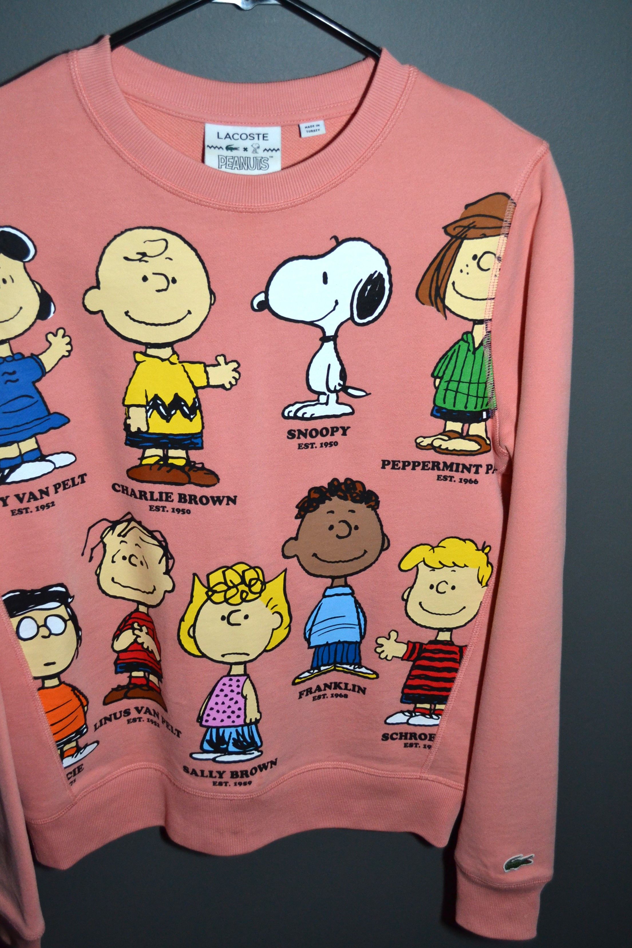Lacoste × Peanuts Lacoste x Peanuts Collaboration Pink Sweatshirt Jumper 32 Size XXS / US 00 / IT 34 - 2 Thumbnail