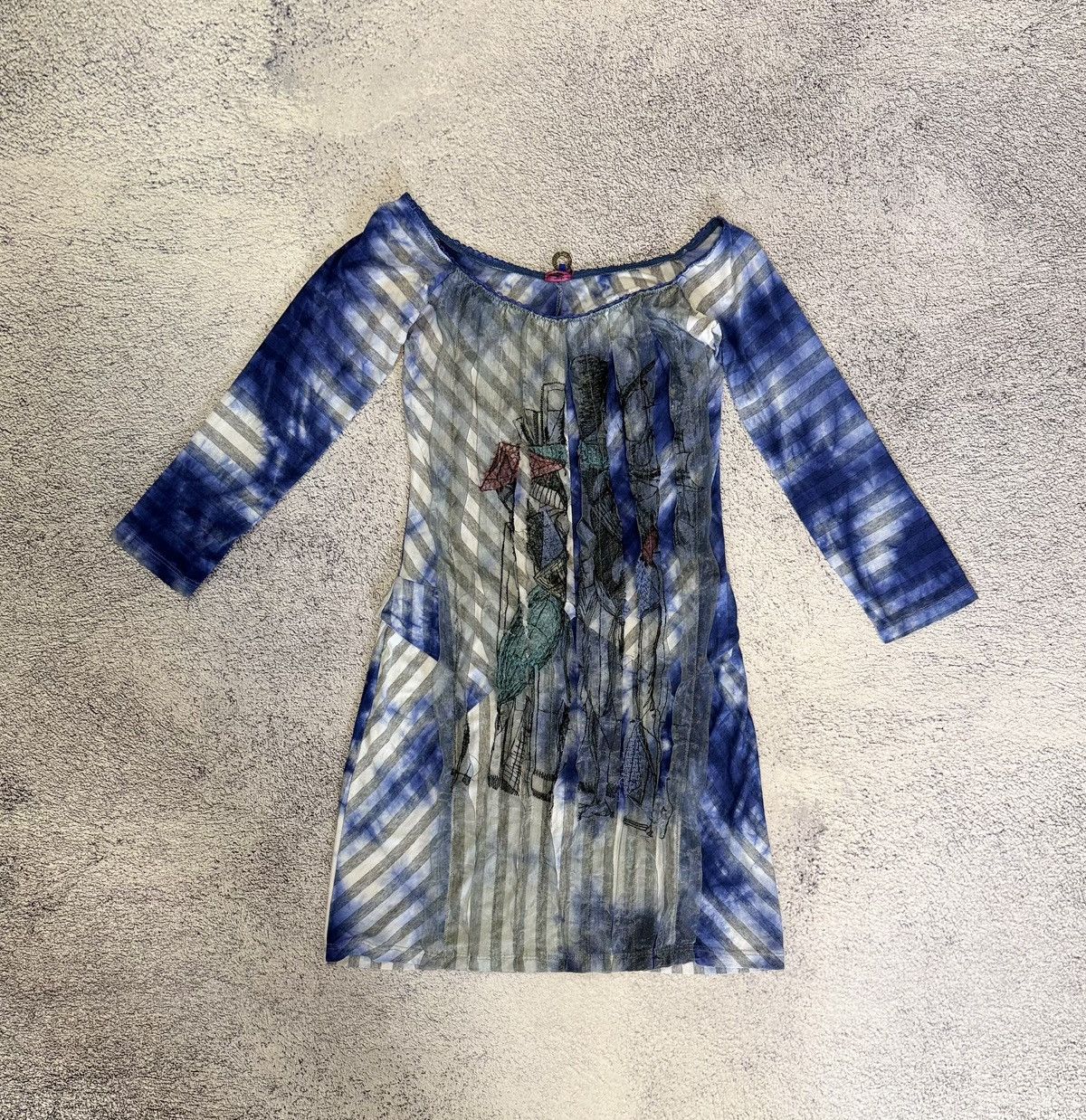 Other Save The Queen Dress Y2K Avant Garde Mesh Italy XS S Tie Dye Size XS / US 0-2 / IT 36-38 - 3 Thumbnail