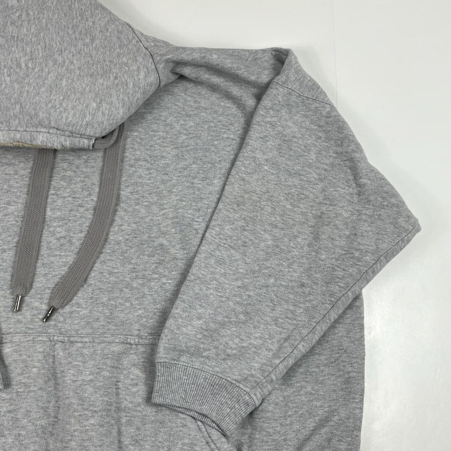 Vintage Aerie Hoodie Womens XL Gray Long Sleeve Pullover Oversized Sherpa Lined Pullover Hooded Size XL / US 12-14 / IT 48-50 - 3 Thumbnail