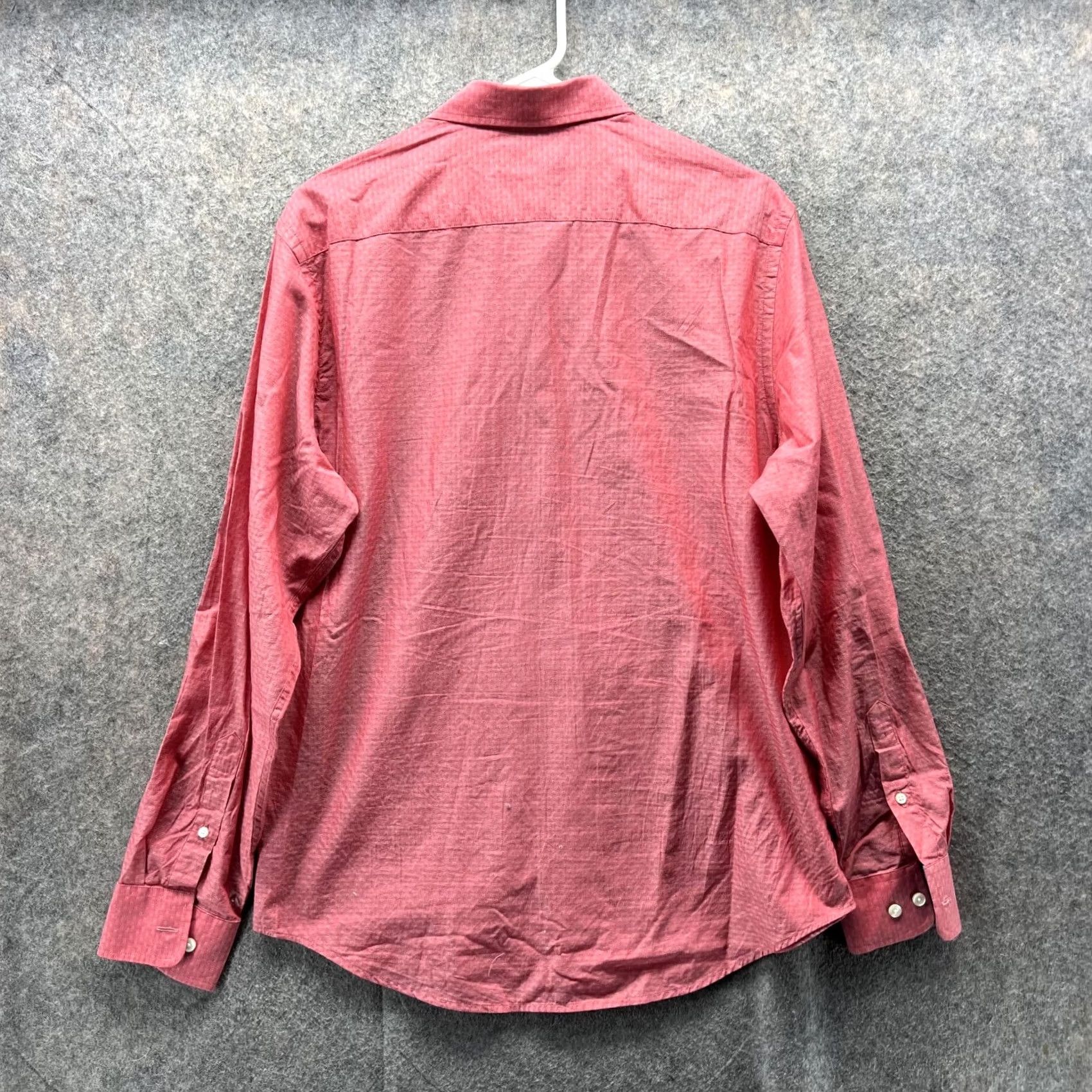 Banana Republic VINTAGE Banana Republic Shirt Men Medium Salmon Pink Dots Button Down Slim Fit Preppy Size US M / EU 48-50 / 2 - 2 Thumbnail