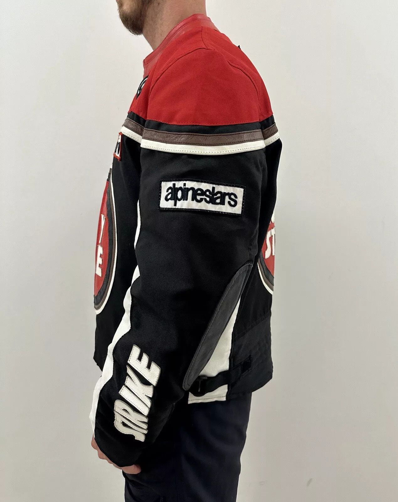 Vintage Vintage 2000s Y2K Lucky Strike Racing Moto Leather Jacket Size US L / EU 52-54 / 3 - 5 Thumbnail