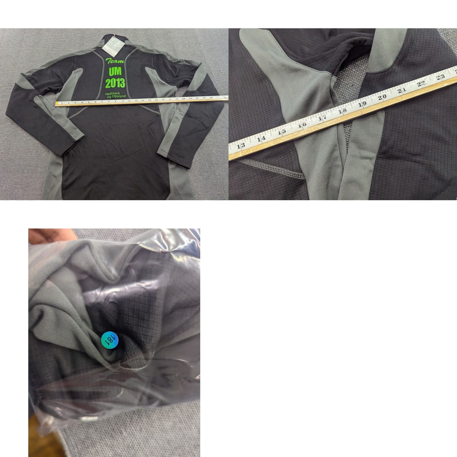 Layer 8 CRAFT Mens Ski Top 1/4 Zip Gray Fleece Mid Layer Jacket Small Shirt Mens sports pull-over Size US S / EU 44-46 / 1 - 8 Thumbnail