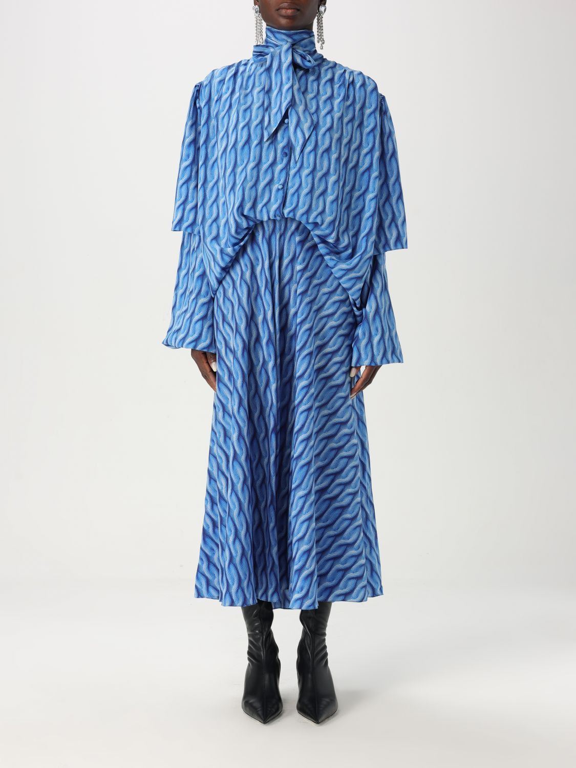 Balenciaga Balenciaga Dress Woman Gnawed Blue Size XS / US 0-2 / IT 36-38 - 1 Thumbnail