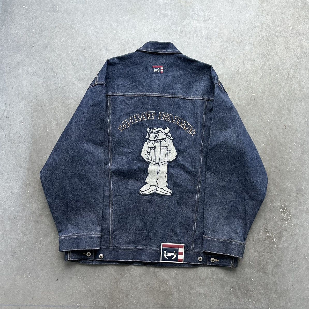 Veste FUBU Hip Hop Vintage Noir Et Beige - Style Varsity College Années 90 - Taille L