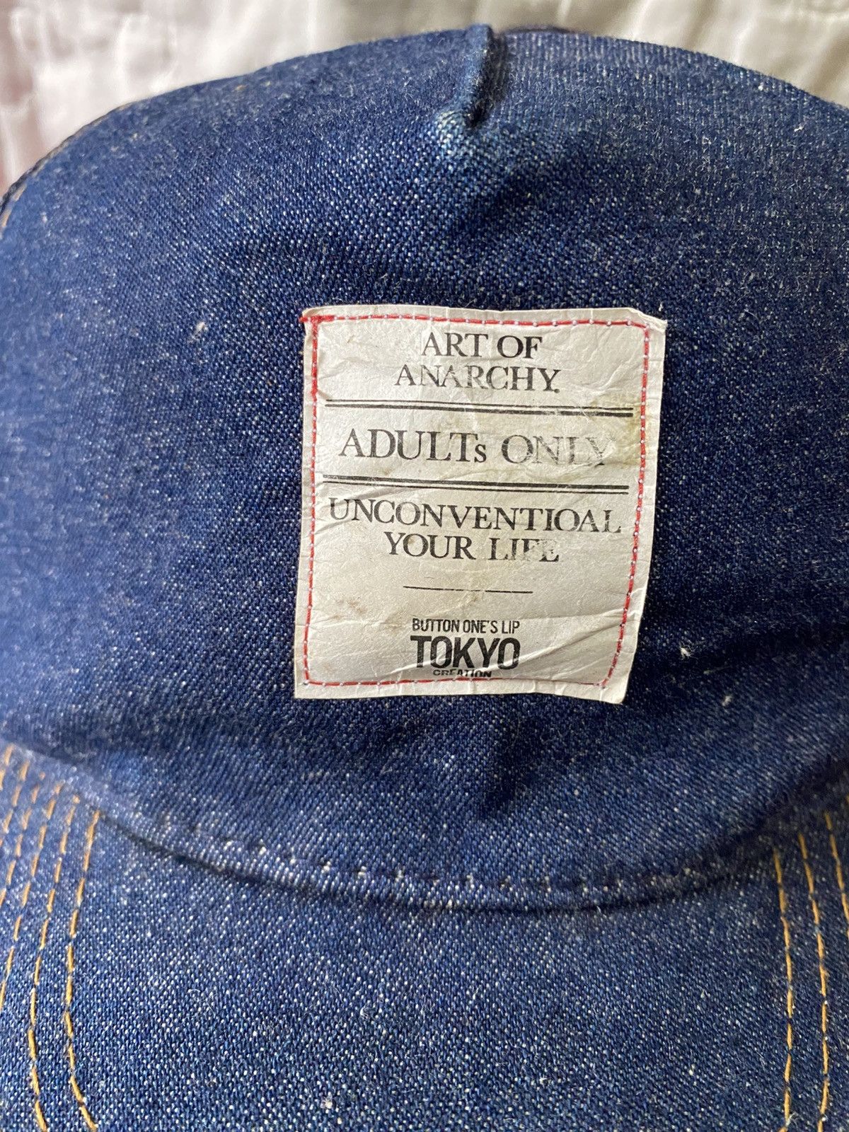 Japanese Brand Art Of Anarchy Denim Mesh Cap Size ONE SIZE - 2 Thumbnail
