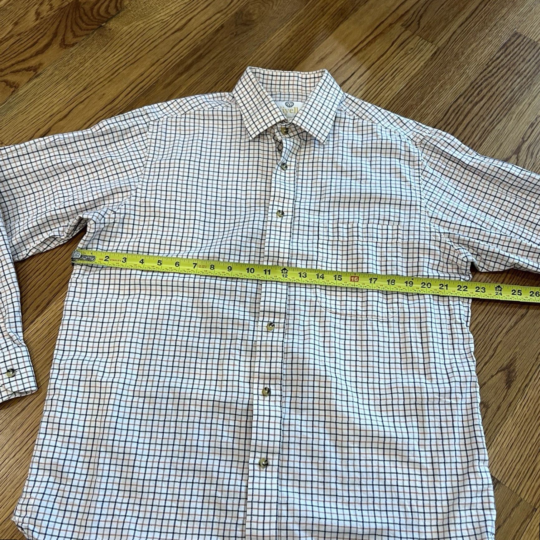 Vintage Men’s Viyella Button Up Shirt Size 16.5 Windowpane Design Size US L / EU 52-54 / 3 - 6 Thumbnail
