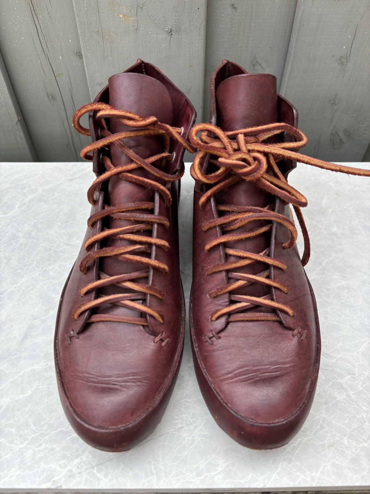 Designer × Feit Feit Classic High Leather Shoes Size 37 - 7 Goodyear Oxblood Size US 7 / IT 37 - 9 Thumbnail