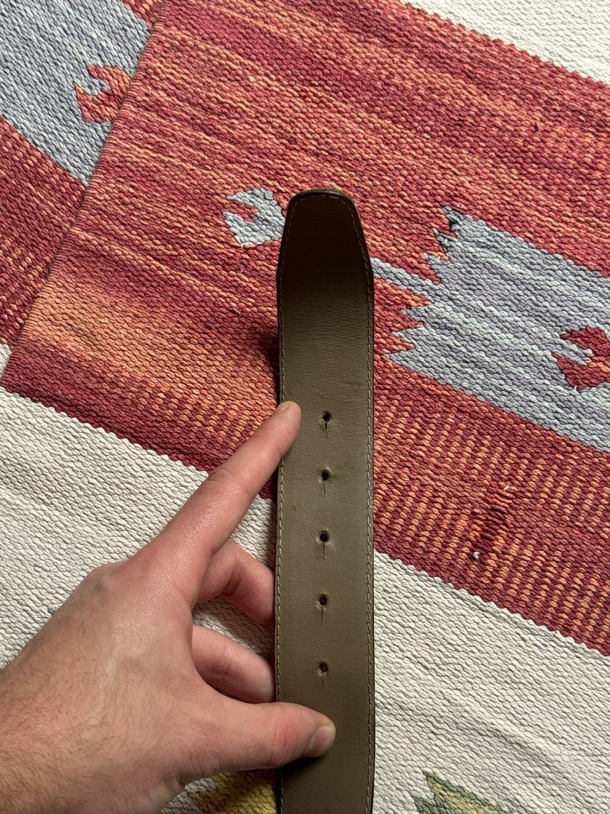 Genuine Leather Vintage 00’s y2k Japanese Genuine Leather Belt Size ONE SIZE - 5 Thumbnail