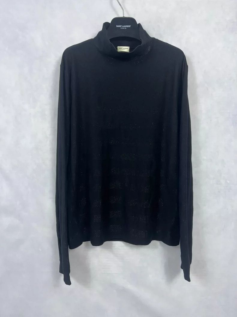 Saint Laurent Black High Neck Sweater- DMC
