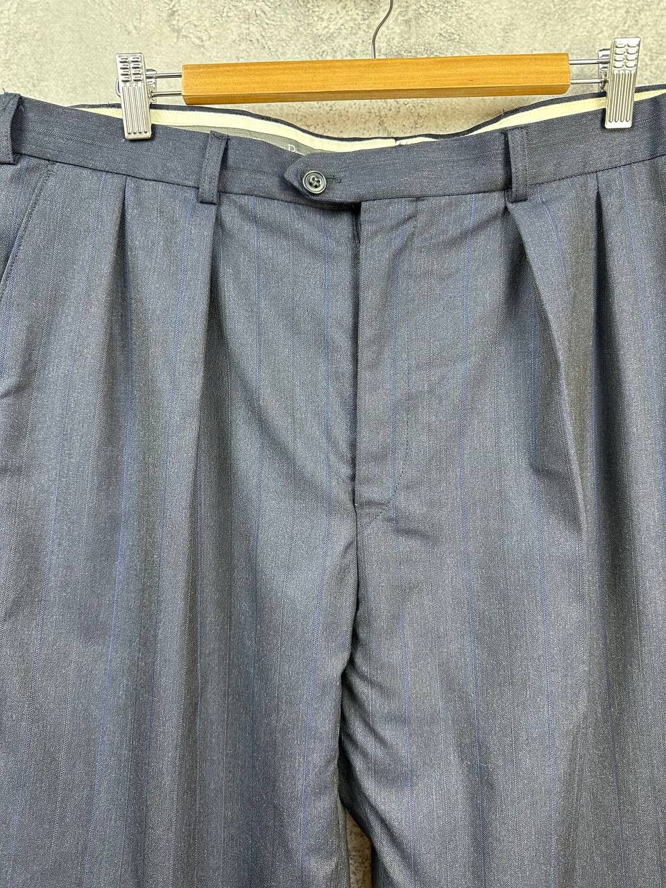 Christian Dior Monsieur Christian Dior Monsieur Double Breasted Striped Wool Suit Size 44S - 9 Thumbnail