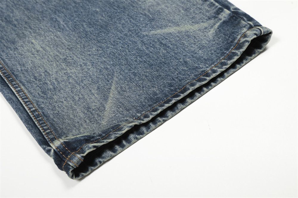 Japanese Brand American retro casual men's street distressed washed jeans Size US 32 / EU 48 - 5 Thumbnail