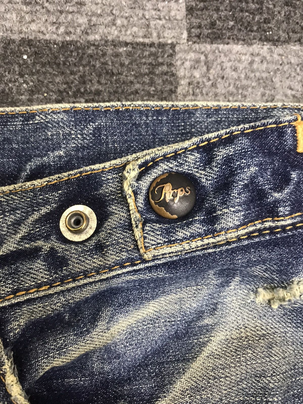 Prps 💥DOUBLE KNEE BAGGY💥Archival Prps Baggy Distressed Denim F279 Size US 32 / EU 48 - 10 Thumbnail