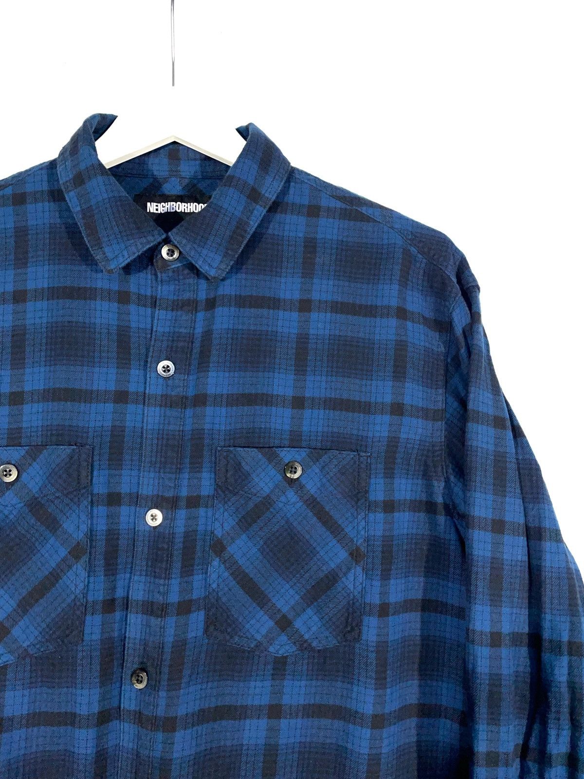 Japanese Brand × Neighborhood Neighborhood Japan Men Flannel Shirt Size M Square Print Size US M / EU 48-50 / 2 - 2 Thumbnail