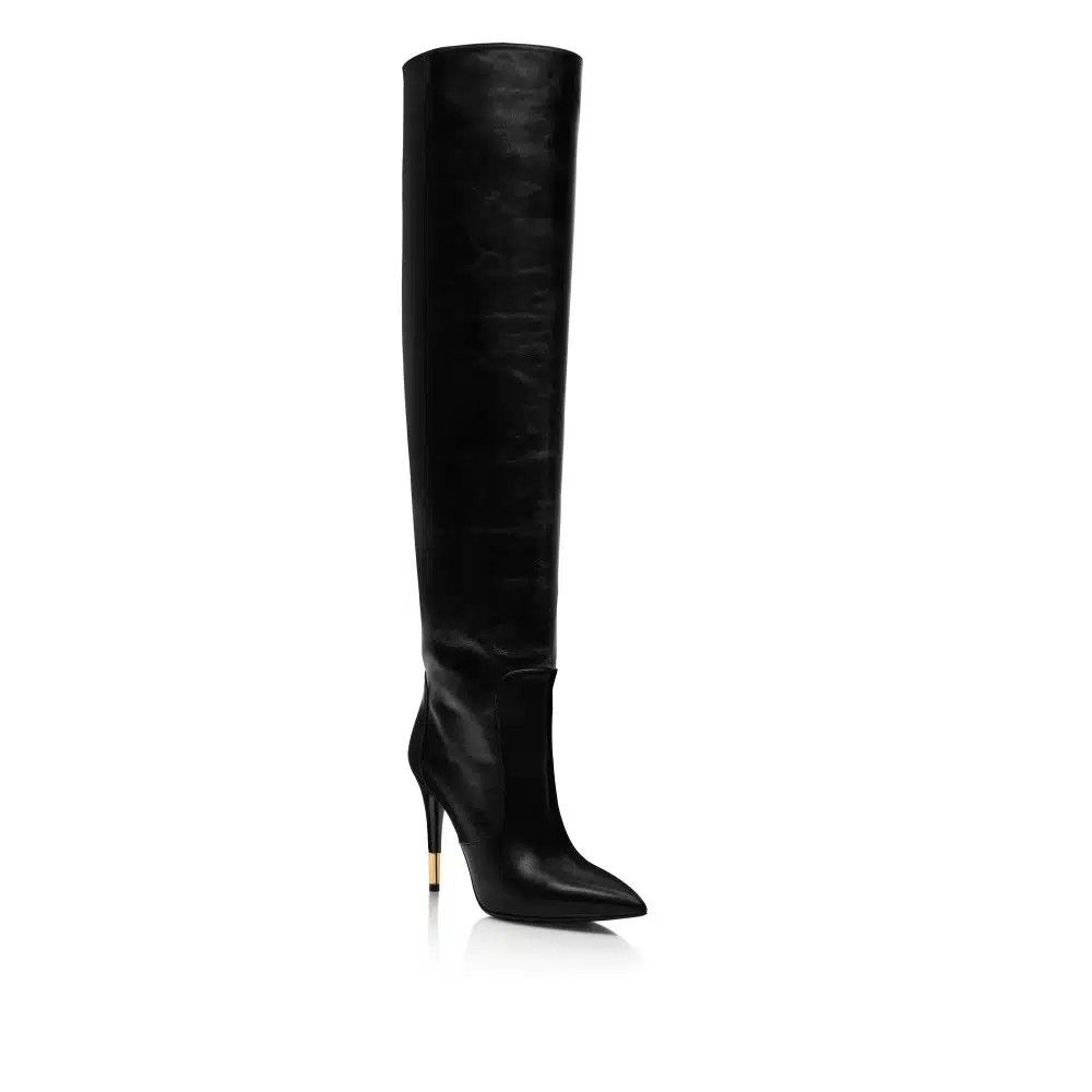 Tom Ford o1loc1c0526 W0605 Cuissardes Boots in Black Size US 11 / IT 41 - 2 Thumbnail