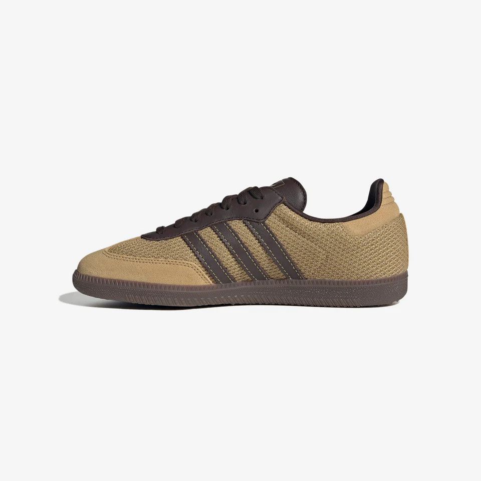 Adidas o1mle0426 Unisex Samba Low-Top Sneakers in Beige/Dark Brown Size US 12 / EU 45 - 4 Thumbnail