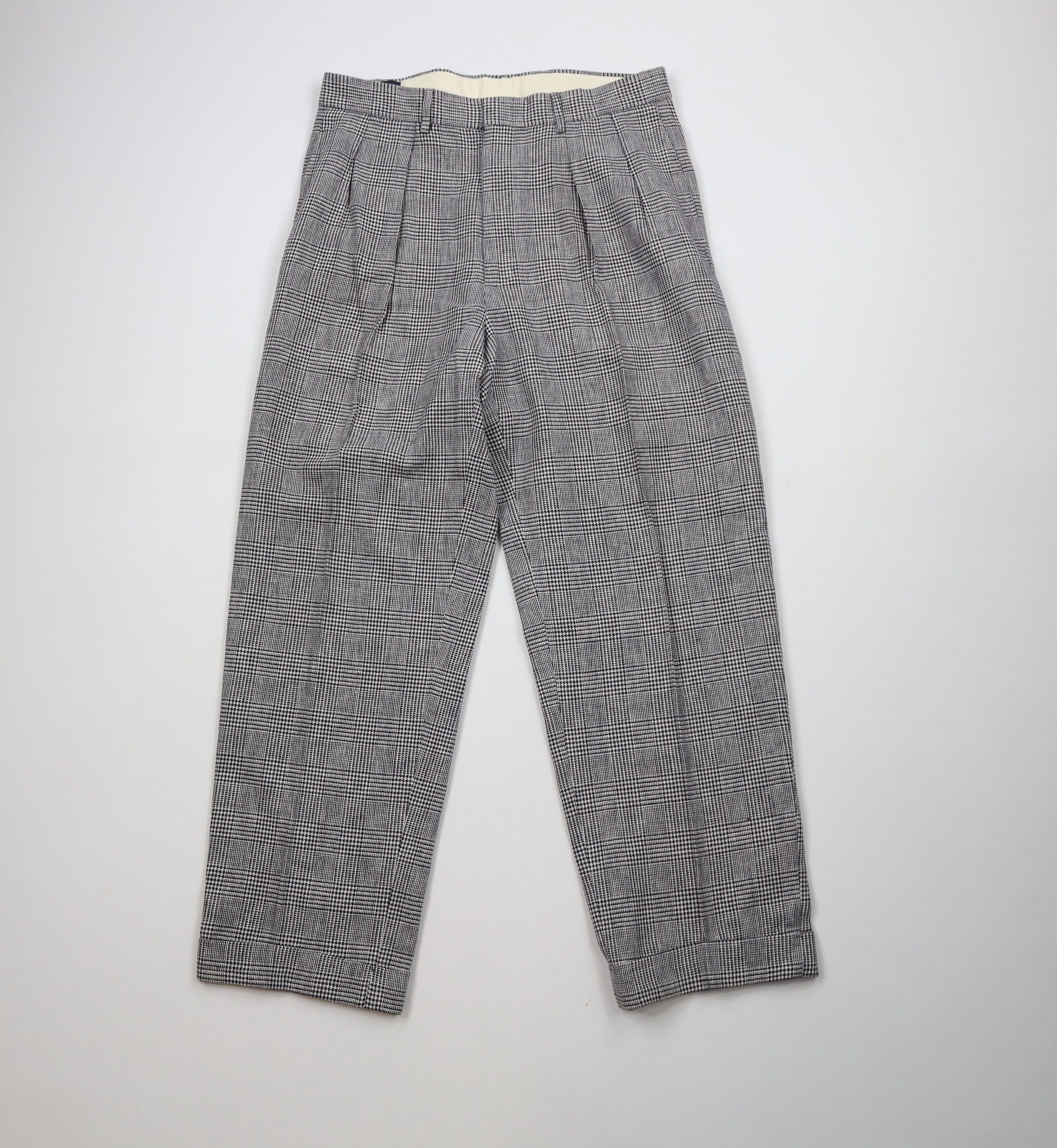 Ralph Lauren × Vintage Vintage 90s Ralph Lauren Wide Leg Chino Pants Houndstooth Size US 32 / EU 48 - 1 Thumbnail