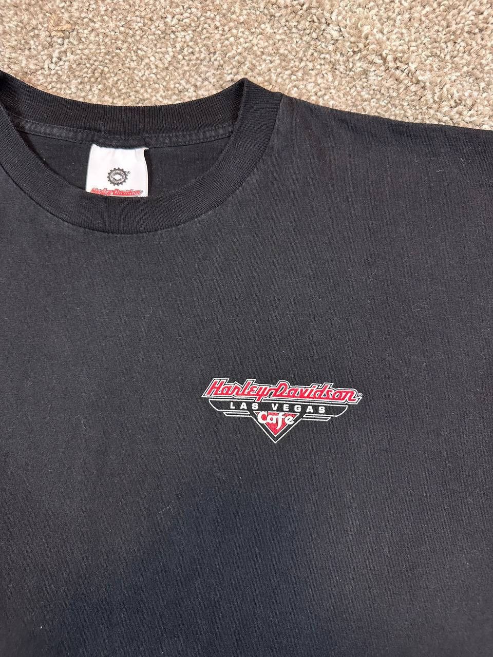 Harley Davidson Vtg 90s Harley Davidson Cafe Las Vegas T-Shirt Size US XXL / EU 58 / 5 - 3 Thumbnail
