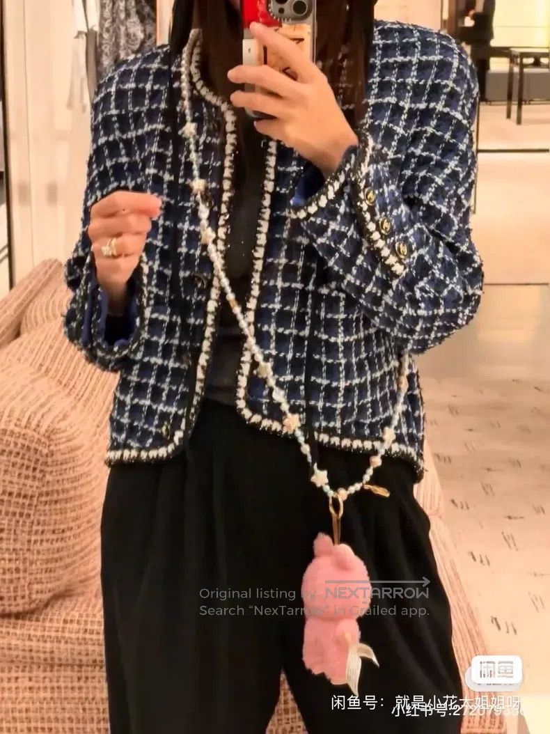 Chanel Chanel 23p blue checkered jacket Size XS / US 0-2 / IT 36-38 - 7 Thumbnail