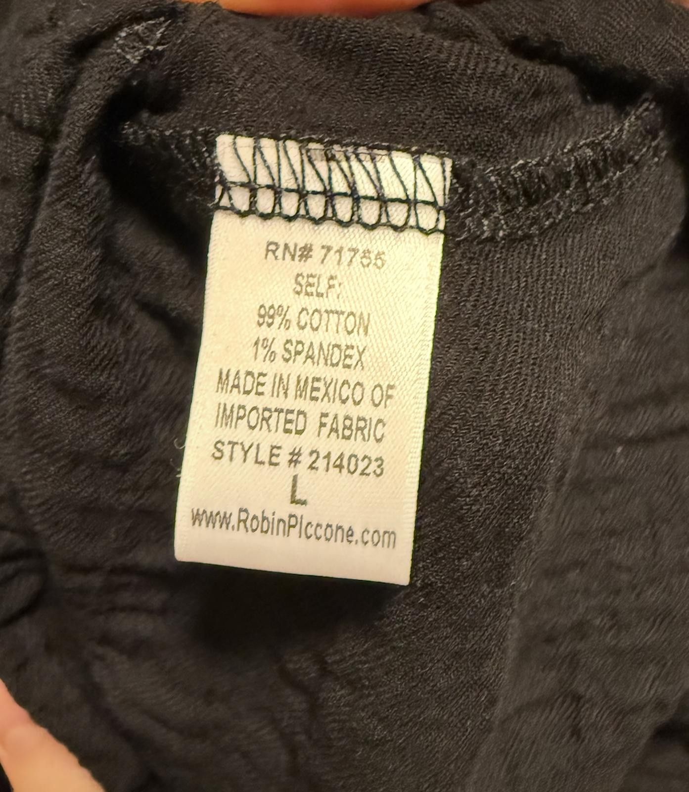 Other Robin Piccone Black Textured Cotton Tiered Dress L Size L / US 10 / IT 46 - 4 Thumbnail