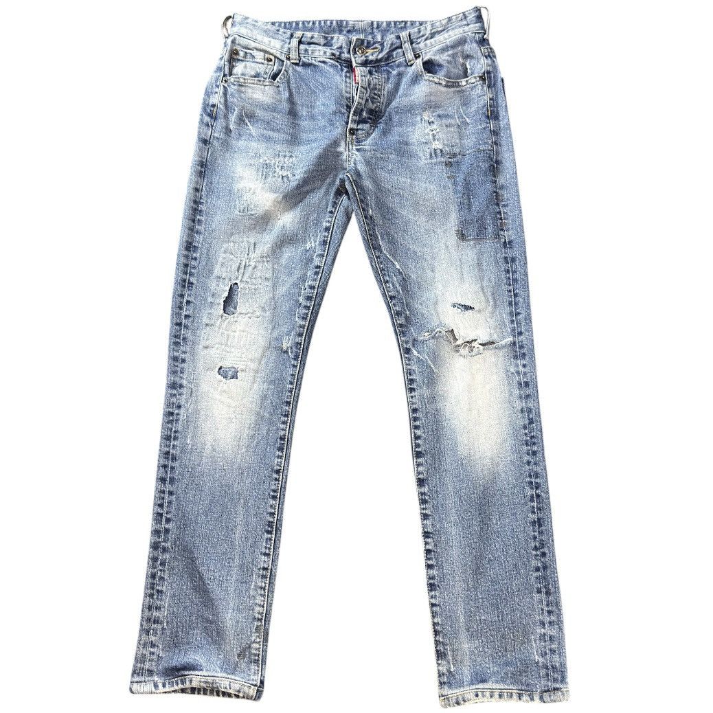 Dsquared2 Vintage Distressed Light Wash Denim Jeans Size US 31 - 1 Thumbnail