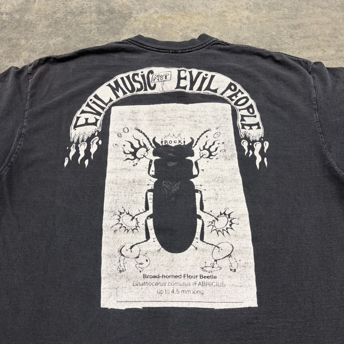 Vintage 1995 Vintage Flaming Lips Skull Evil Music Faded Band Tee Size US XL / EU 56 / 4 - 7 Thumbnail