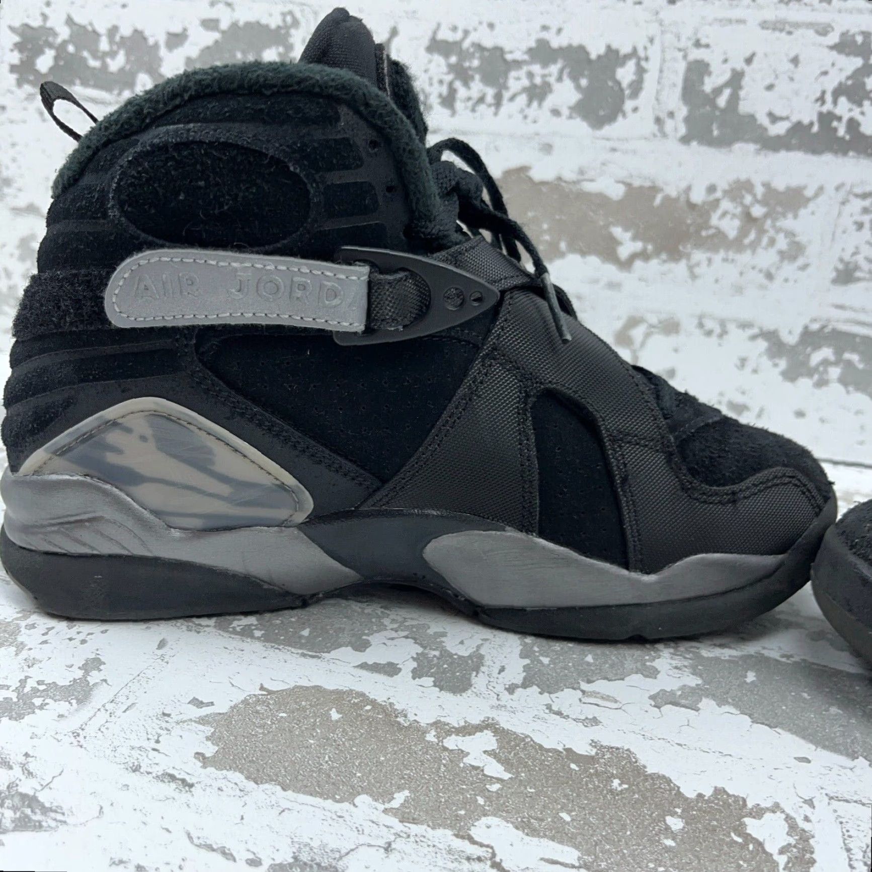 Jordan Brand Air Jordan 8 Retro Sneaker Men Size 5Y Black/Gunsmoke-Metallic Silver FN5190 001 Size ONE SIZE - 7 Thumbnail