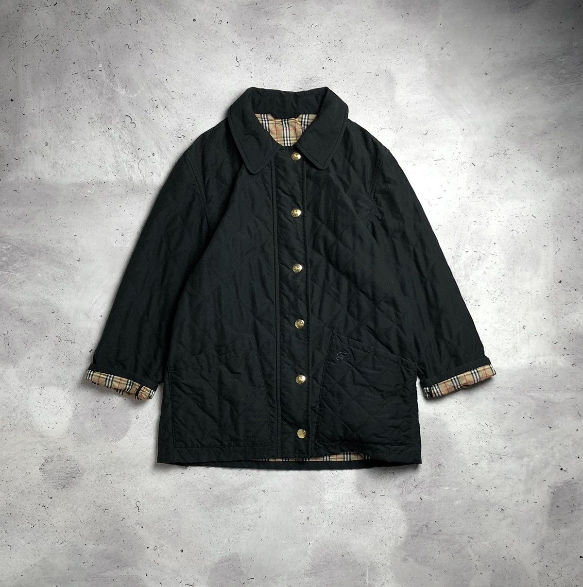 Vintage Burberry Nova Check Qualited Coat Jacket