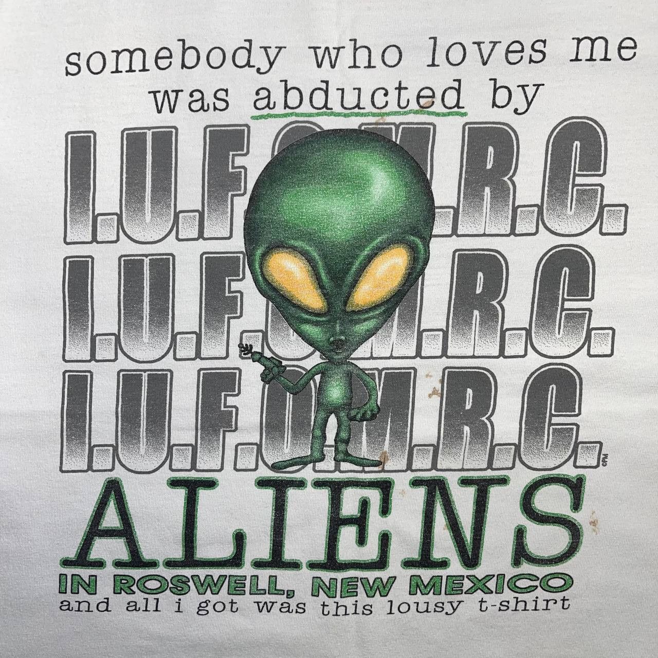 Vintage Vintage Aliens Shirt Size XL White Short Sleeve Mens Tee Size US XL / EU 56 / 4 - 11 Thumbnail