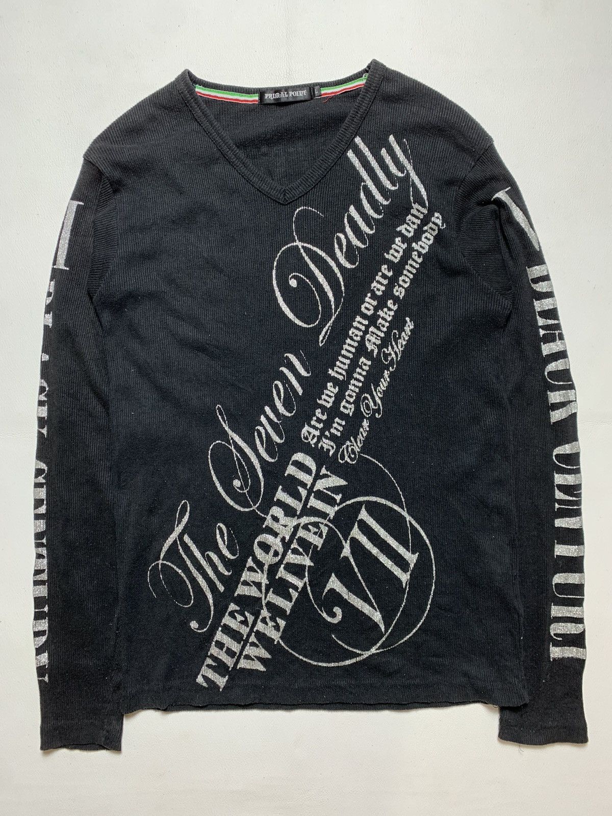 Beauty Beast × If Six Was Nine × Vintage Undefined Japan Primal Point Poem Longsleeve Tees Size US L / EU 52-54 / 3 - 1 Thumbnail