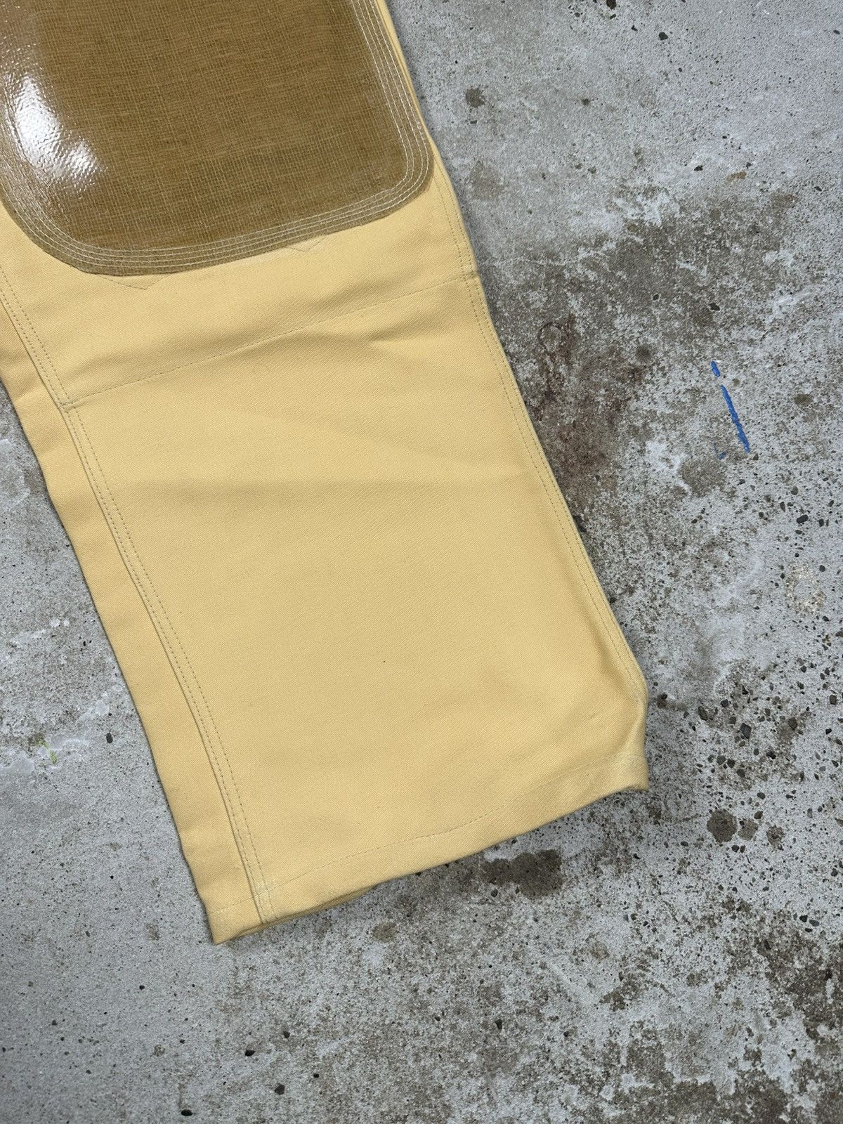 Le Laboureur Vintage 80/90s Yellow Workwear Double Knee Pants Size US 32 / EU 48 - 3 Thumbnail