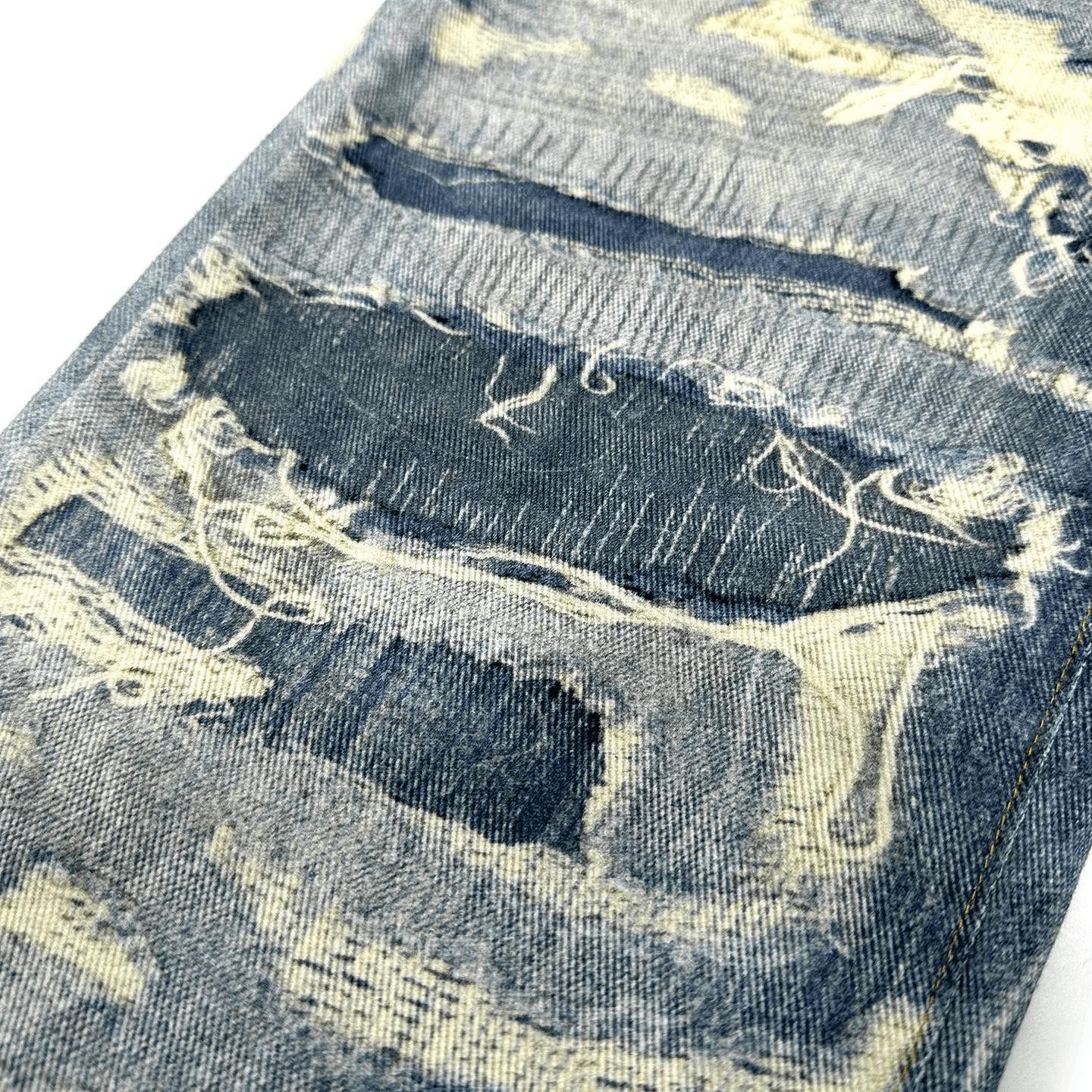 Other Distressed Wide Leg Jeans - Torn & Shredded Denim Size US 30 / EU 46 - 8 Thumbnail