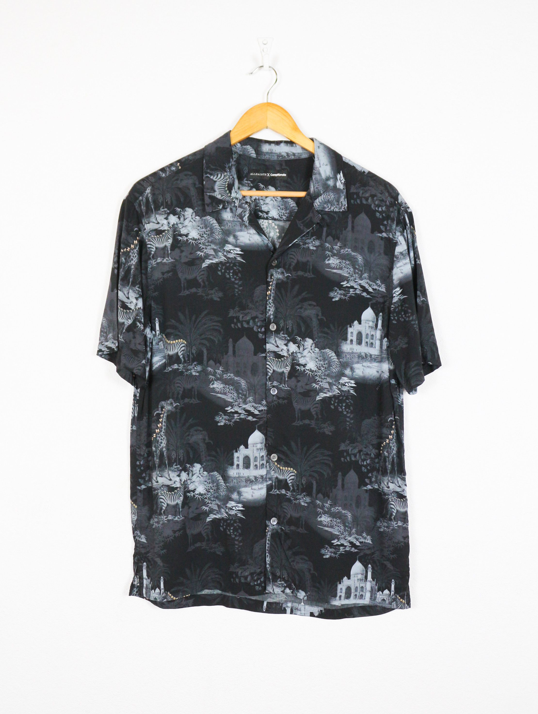 Allsaints Allsaints Tajpur Japanese Printed Viscose Open Collar Shirt Size US M / EU 48-50 / 2 - 1 Thumbnail
